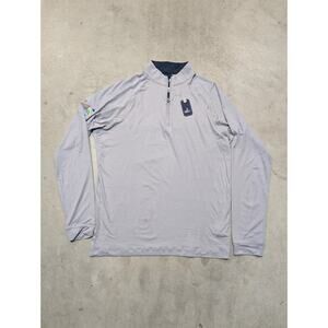 NWT Johnnie O Freeborne Performance UPF 50 1/4 Zip Google Employee Gray (Steel)